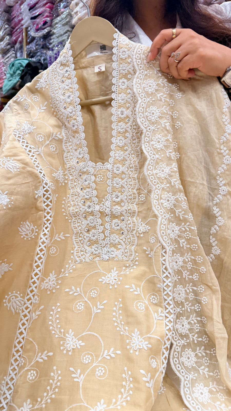 Embroidered Straight Suit Set